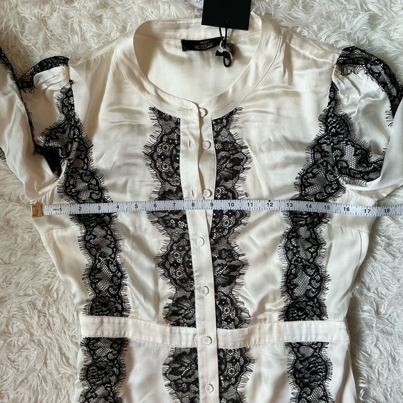 🖤 Twinset Attitude Cream and Black Lace detail Midi Dress – Size XS – NWT - Picture 7 of 8